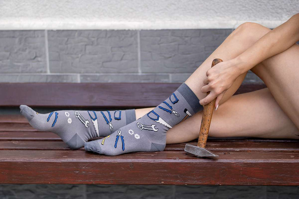 Pamučne Čarape Uradi Sam Svetlosive