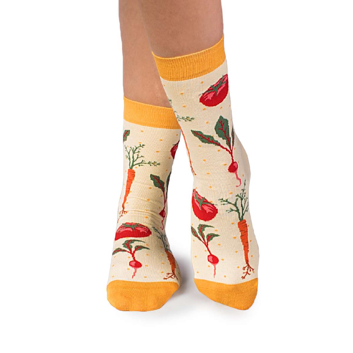 Pamučne Čarape Veggie Žute